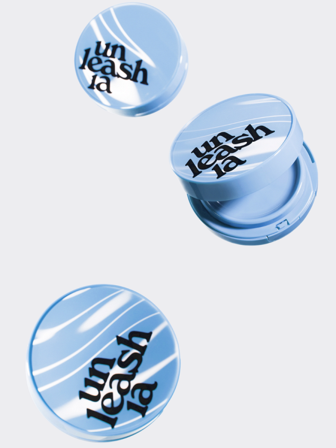 Тональный кушон с полуматовым финишем UNLEASHIA Babe Skin Baby Blue Cushion 17C Seraphic