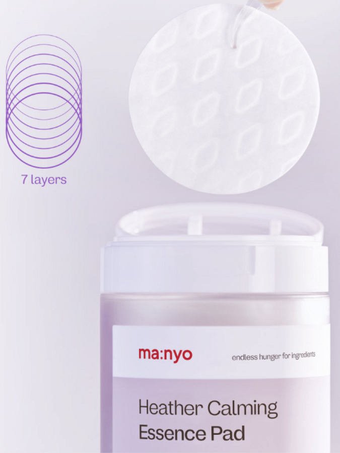 Успокаивающие диски для лица с экстрактом вереска Ma:nyo Factory Heather Calming Essence Pad