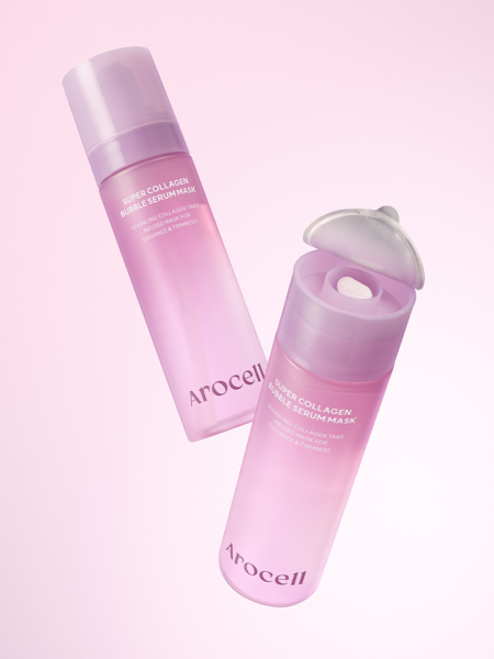 Пузырьковая маска-сыворотка с коллагеном и ПДРН Arocell Super Collagen Bubble Serum Mask