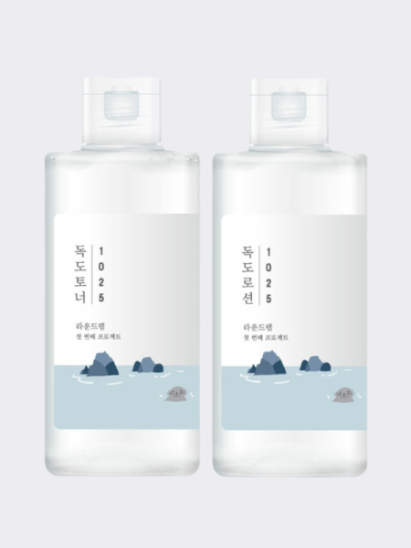 Набор увлажняющих средств для лица с морской водой Round Lab 1025 Dokdo Toner + Lotion Special Set Набор увлажняющих средств для лица с морской водой Round Lab 1025 Dokdo Toner + Lotion Special Set