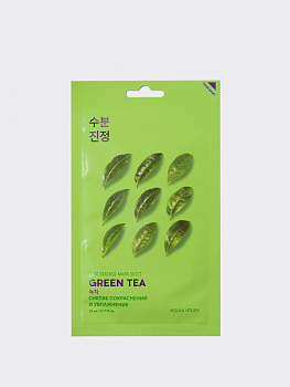 Успокаивающая тканевая маска для лица с экстрактом зеленого чая Holika Holika Pure Essence Mask Sheet Green Tea