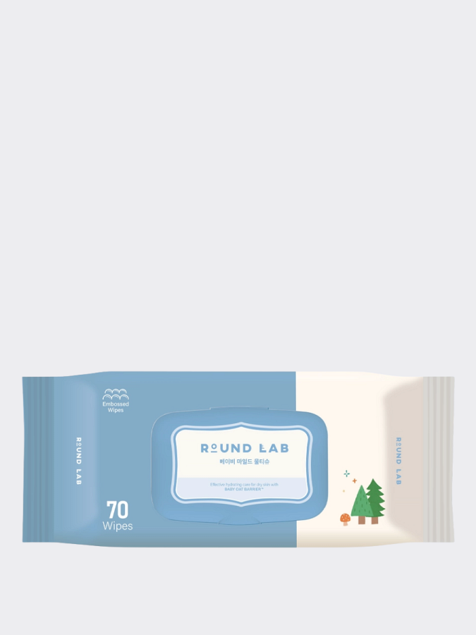 Детские влажные салфетки с керамидами Round Lab Baby Mild Wet Wipes