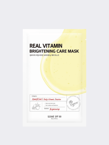 Осветляющая тканевая маска для с витамином С и Е Some By Mi Real Vitamin Brightening Care Mask Осветляющая тканевая маска для с витамином С и Е Some By Mi Real Vitamin Brightening Care Mask