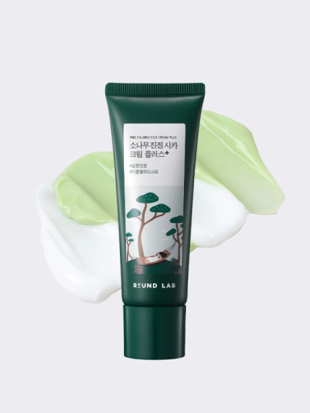 Успокаивающий крем для лица с экстрактом сосны и центеллы Round Lab Pine Calming Cica Cream Plus