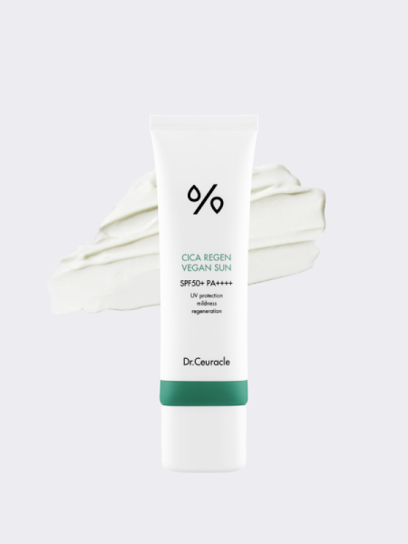 Солнцезащитный веганский крем с центеллой Dr.Ceuracle Cica Regen Vegan Sun SPF 50+ PA++++