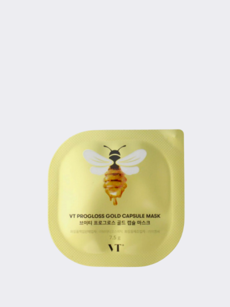 Капсульная маска-пленка с мёдом и золотом VT Cosmetics Progloss Gold Capsule Mask