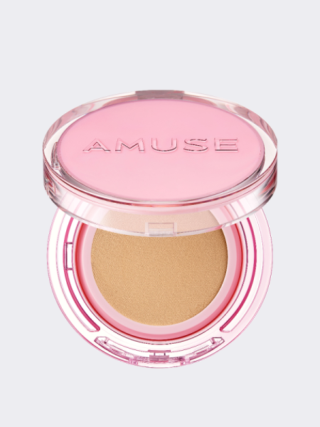 Тональный кушон с сияющим финише AMUSE Dew Power Vegan Cushion SPF 50+ PA++++ 03 Honey