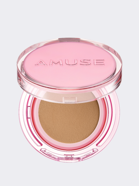 Тональный кушон с сияющим финишем AMUSE Dew Power Vegan Cushion SPF 50+ PA++++ 04 Tan