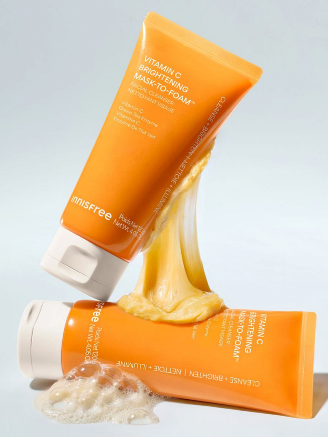Обновляющая маска-пенка с витамином С innisfree Vitamin C Mask-To-Foam Facial Cleanser