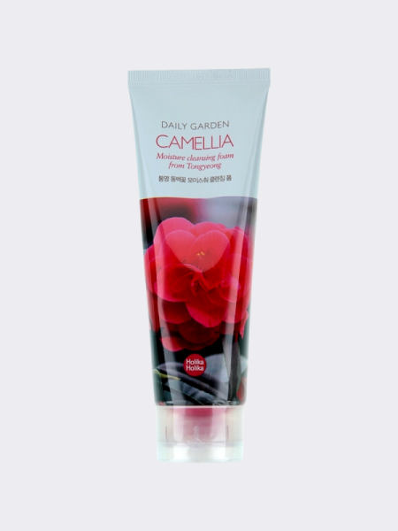Смягчающая пенка для умывания с камелией HOLIKA HOLIKA Daily Garden Camellia Moisture Cleansing Foam
