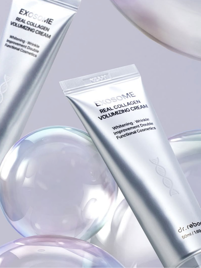 Укрепляющий крем для лица с экзосомами и бакучиолом DR.REBORN Exosome Real Collagen Volumizing Cream