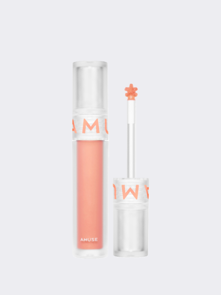 Кремовые румяна в коралловом оттенке AMUSE Soft Cream Cheek 04 Shimmer Marmalade