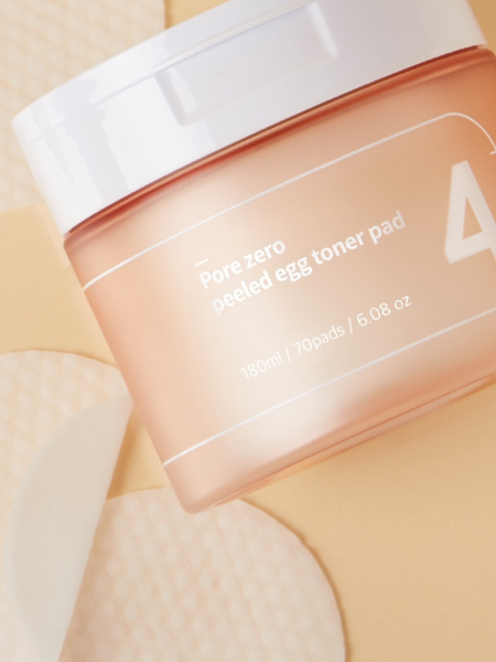 Себорегулирующие тонер-пэды для сужения пор Numbuzin No.4 Pore Zero Peeled Egg Toner Pad