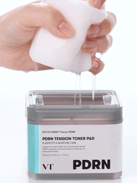 Восстанавливающие тонер-диски с ПДРН для сияния кожи VT PDRN Tension Toner Pad
