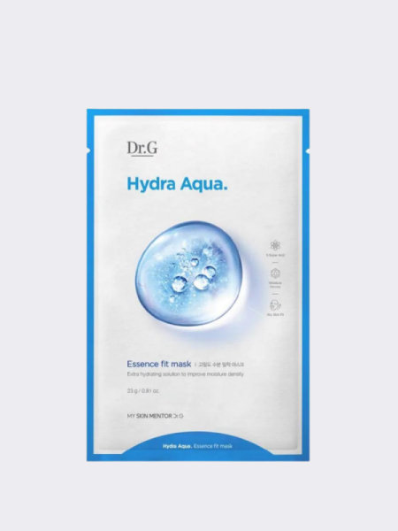 Увлажняющая тканевая маска с гиалуроновой кислотой и витамином С DR.G Hydra Aqua Essence Fit Mask Увлажняющая тканевая маска с гиалуроновой кислотой и витамином С DR.G Hydra Aqua Essence Fit Mask