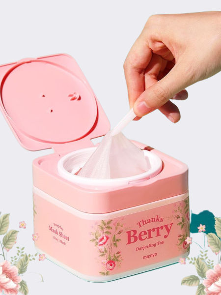 Набор увлажняющих тканевых масок с ягодными экстрактами Ma:nyo Factory Thanks Berry Darjeeling Tea Mask Набор увлажняющих тканевых масок с ягодными экстрактами Ma:nyo Factory Thanks Berry Darjeeling Tea Mask