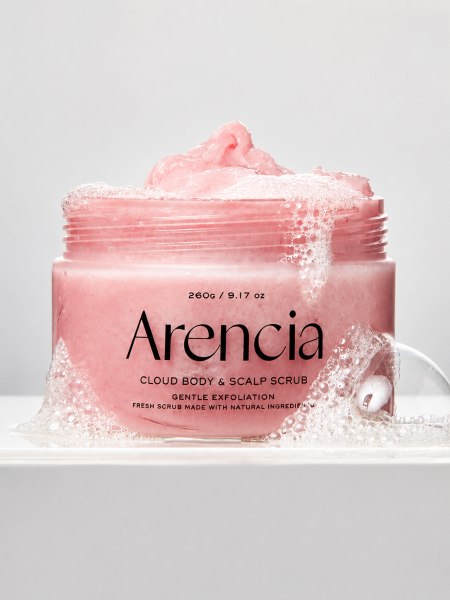 Очищающий скраб для тела и кожи головы с ароматом лаванды и груши Arencia Fresh Cloud Body & Scalp Scrub Lavender & Pear