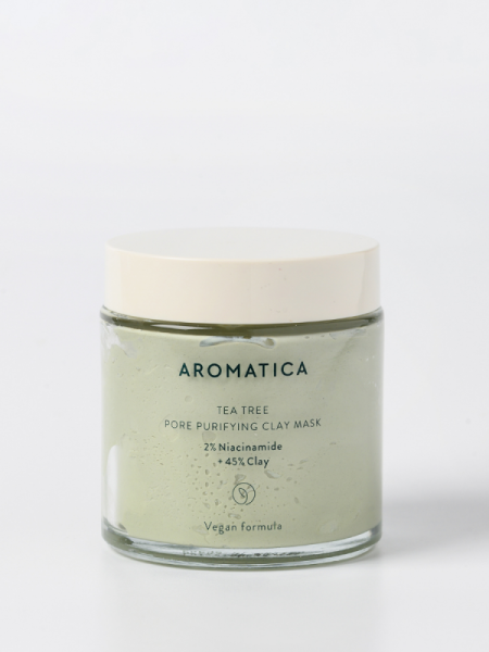 Очищающая глиняная маска с чайным деревом и ниацинамидом Aromatica Tea tree Pore Purifying Clay Mask 2% Niacinamide + 45% Clay Очищающая глиняная маска с чайным деревом и ниацинамидом Aromatica Tea tree Pore Purifying Clay Mask 2% Niacinamide + 45% Clay