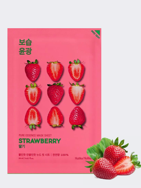Освежающая тканевая маска с экстрактом клубники Holika Holika Pure Essence Mask Sheet Strawberry