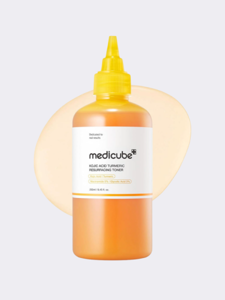 Отшелушивающий тонер с кислотами и экстрактом куркумы Medicube Kojic Acid Turmeric Resurfacing Toner