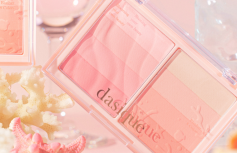 Двойная палетка спрессованных градиентных румян коралловых оттенках Dasique Blending Layer Cheek #01 Summer Coral