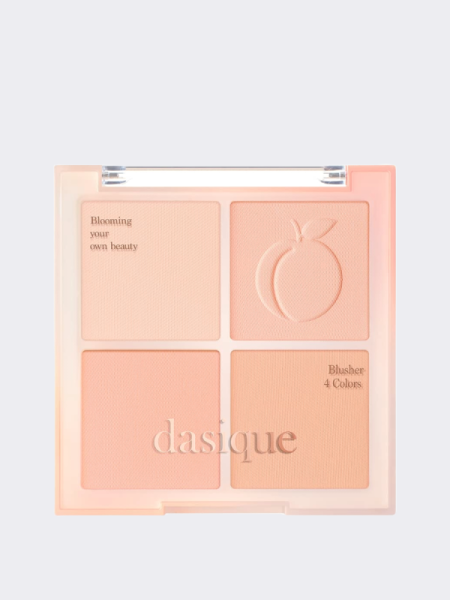 Палетка спрессованных румян в персиковых оттенках Dasique Blending Mood Cheek #03 Peach Blending