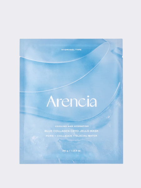 Восстанавливающая гидрогелевая маска с коллагеном и ПДРН Arencia Blue Collagen Cryo Jello Mask