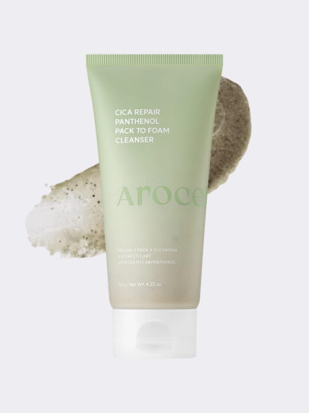 Очищающая маска-пенка с экстрактом центеллы и пантенолом Arocell Cica Repair Panthenol Pack To Foam Cleanser