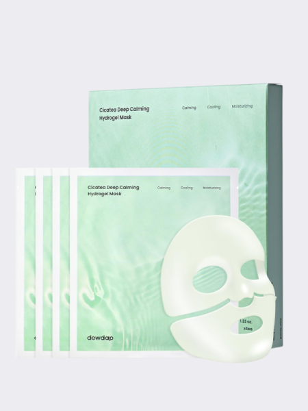 Набор успокаивающих гидрогелевых масок с центеллой dewdap Cicatea Deep Calming Hydrogel Mask