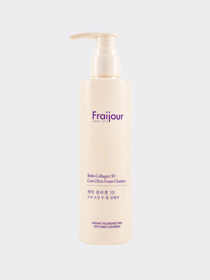 Гидрофильное масло-пенка с коллагеном и ретинолом Fraijour Retin-Collagen 3D Core Oil to Foam Cleanser
