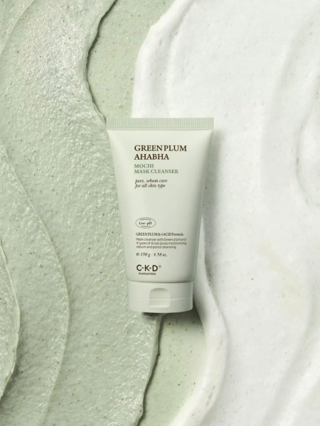 Очищающая маска-пенка для умывания с экстрактом зелёной сливы CKD Greenplum AHA BHA Mochi Mask Cleanser
