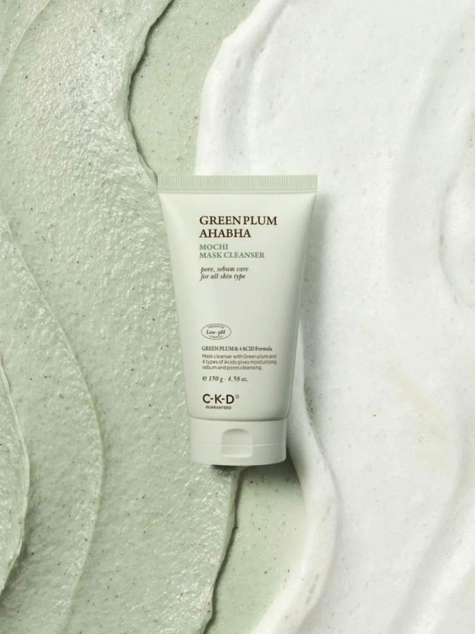 Очищающая маска-пенка для умывания с экстрактом зелёной сливы CKD Greenplum AHA BHA Mochi Mask Cleanser