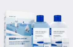 Успокаивающий набор по уходу за кожей для мужчин с берёзовым соком Round Lab For Men Birch Juice Moisturizing Toner & Lotion Set