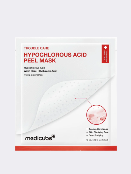 Тканевая пилинг-маска с гипохлоритной кислотой Medicube Hypochlorous Acid Peel Mask