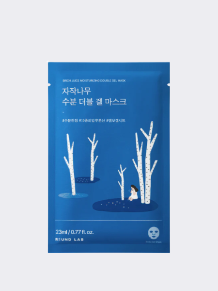 Усиленная смягчающая тканевая маска с берёзовым соком Round Lab Birch Juice Moisturizing Double Gel Mask