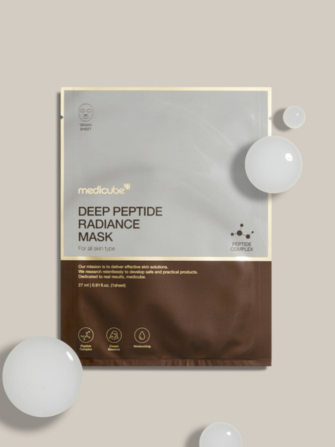 Разглаживающая тканевая маска с пептидами Medicube Deep Peptide Radiance Mask