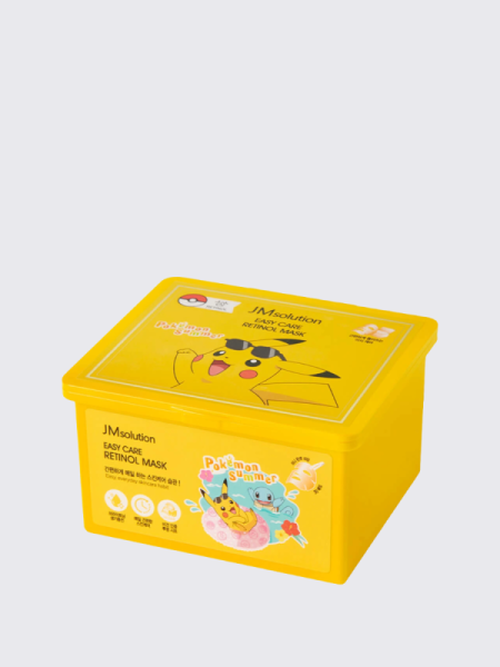 Набор обновляющих тканевых масок с ретинолом JMSolution Easy Care Retinol Mask Pokemon Summer