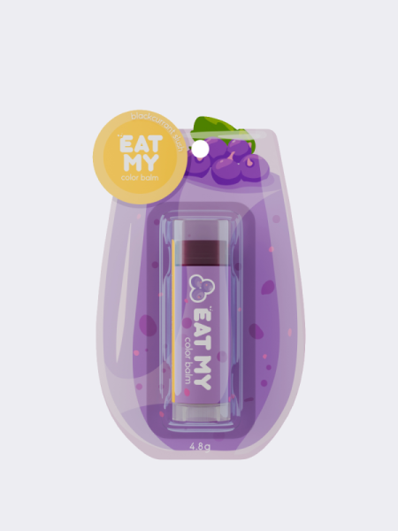 Оттеночный бальзам для губ "Смородиновый слаш" EAT MY Color Balm Blackcurrant Slushie