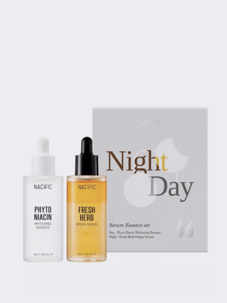 Набор сывороток для ночного и дневного ухода за кожей Nacific Day & Night Fresh Herb Origin Serum and Phyto Niacin Essence Set Набор сывороток для ночного и дневного ухода за кожей Nacific Day & Night Fresh Herb Origin Serum and Phyto Niacin Essence Set