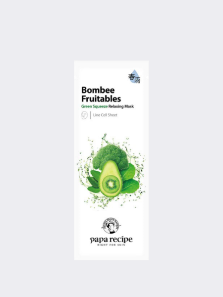 Успокаивающая тканевая маска для лица Papa Recipe Bombee Fruitables Green Squeeze Relaxing Mask Успокаивающая тканевая маска для лица Papa Recipe Bombee Fruitables Green Squeeze Relaxing Mask