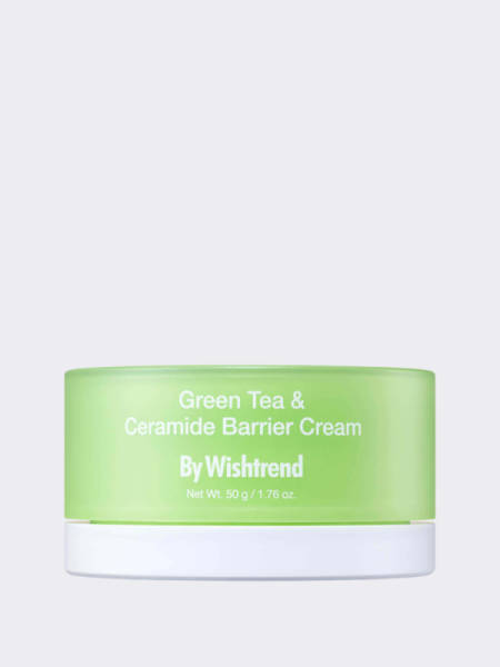 Барьерный капсульный крем с ПДРН и керамидами By Wishtrend Green Tea&Ceramide Barrier Cream