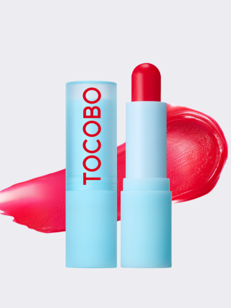 Увлажняющий оттеночный бальзам для губ в вишнёвом оттенке TOCOBO Glass Tinted Lip Balm 011 Flush Cherry