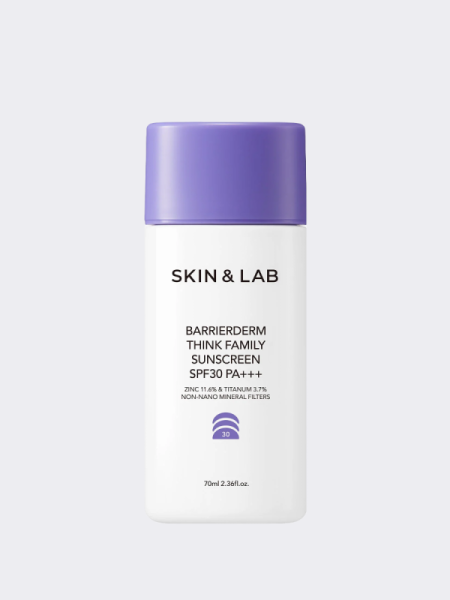 Солнцезащитный крем-лосьон SKIN&LAB Barrierderm Think Family Sunscreen SPF30PA+++ Солнцезащитный крем-лосьон SKIN&LAB Barrierderm Think Family Sunscreen SPF30PA+++