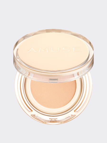 Тональный кушон с влажным финишем AMUSE Dew Jelly Vegan Cushion SPF 38 PA+++ 1.5 Clear