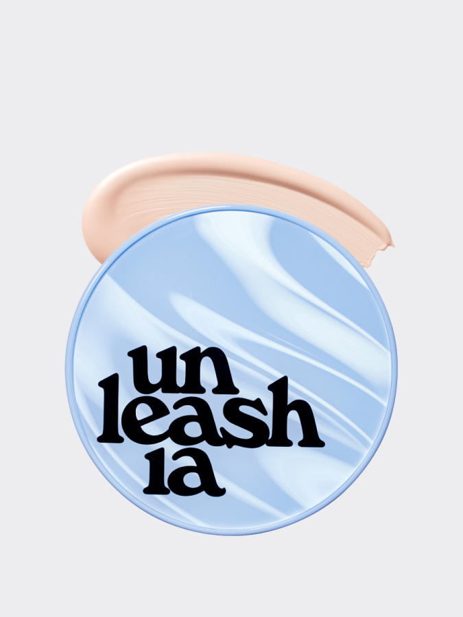 Тональный кушон с полуматовым финишем UNLEASHIA Babe Skin Baby Blue Cushion 17C Seraphic