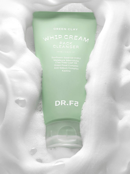Себорегулирующая маска-пенка для умывания с зеленой глиной DR.F5 Whip Cream Pack Cleanser Green Clay Себорегулирующая маска-пенка для умывания с зеленой глиной DR.F5 Whip Cream Pack Cleanser Green Clay