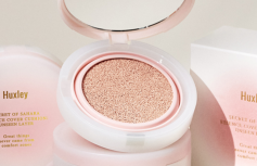 Тональный кушон с экстрактом опунции Huxley Secret Of Sahara Essence Cover Cushion ; Unseen Layer 01 Desert Peach SPF23 PA++