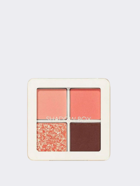Палетка теней из 4-х цветов The Saem Box 03 Peach Day Saemmul Shadow Box