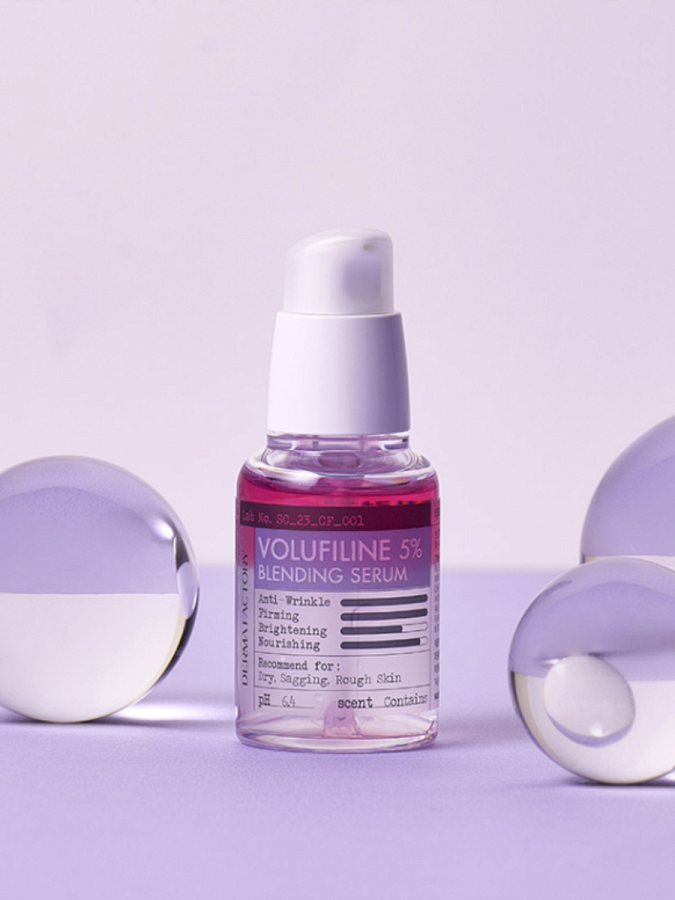 Двухфазная разглаживающая сыворотка с волюфилином Derma Factory Volufiline 5% Blending Serum