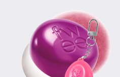 Набор: оттеночное суфле + брелок fwee Lip&Cheek Blurry Pudding Pot Keyring Set MV03 Baddie